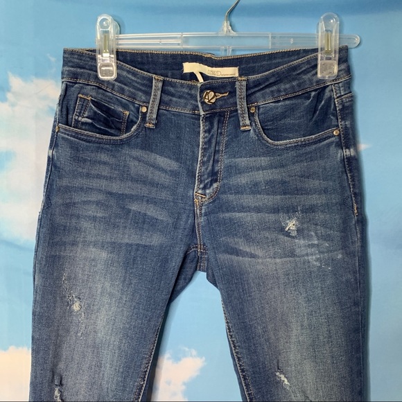 A2nd- Distressed Cropped Cuffed Jeans size 1 - Picture 2 of 10